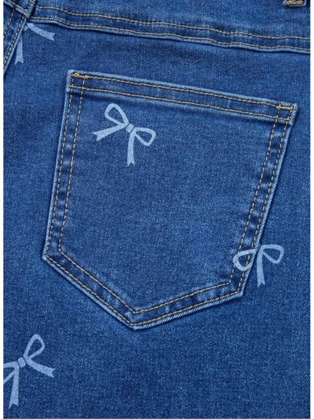 Women's U Blue High Waisted Straight Denim Pants Dual Button Leg Jeans - Picture 5 of 6